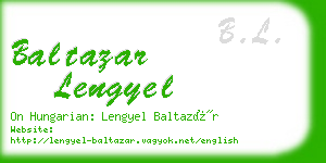 baltazar lengyel business card